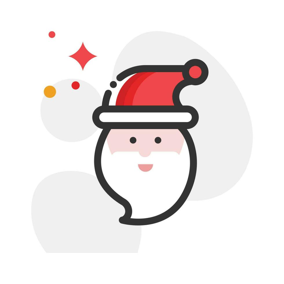 Santa Claus  vector Fill outline icon. EPS 10 file