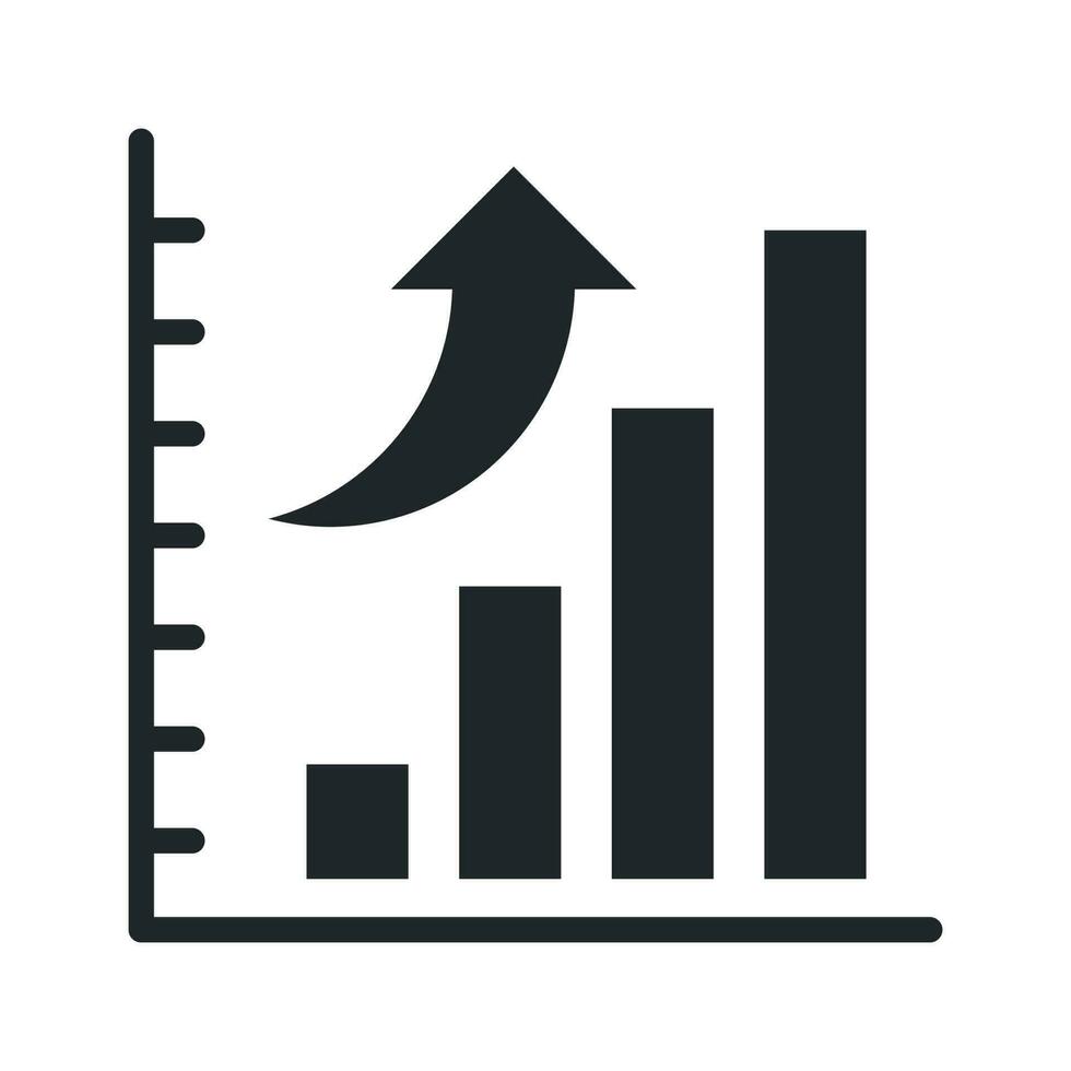 Growth Chart vector Solid icon. EPS 10 File