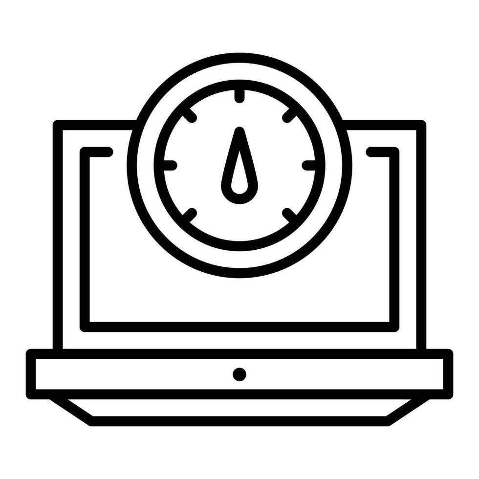 Network Speed Test Vector outline icon. EPS 10 File