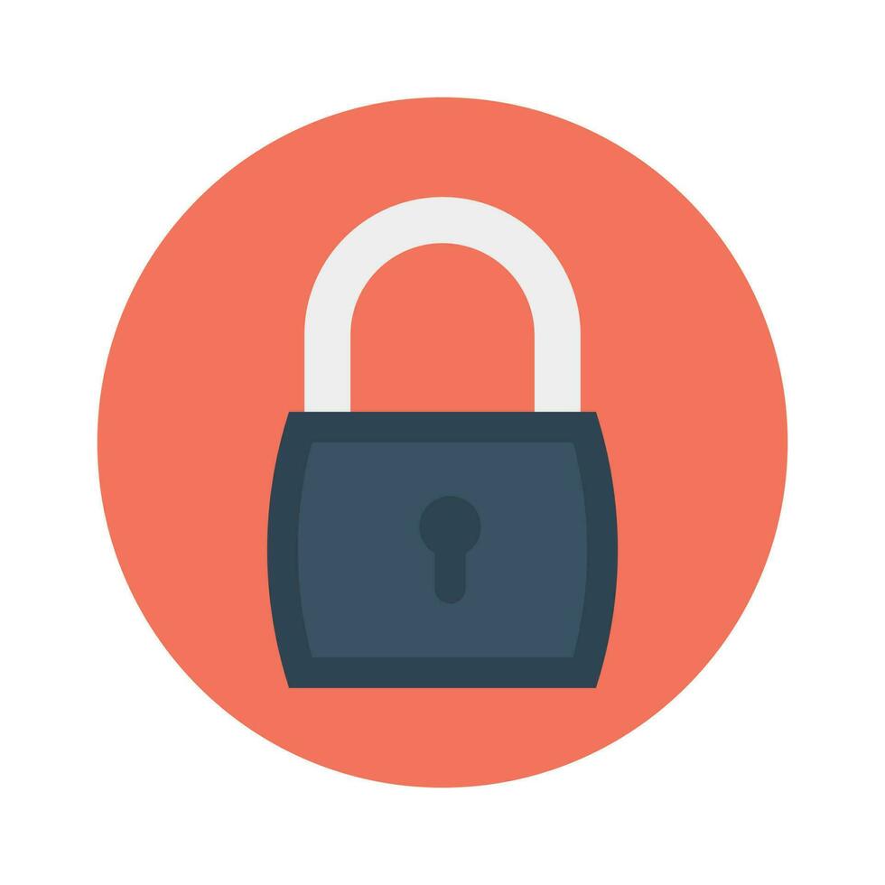 Padlock  vector Flat Icon style illustration. EPS 10