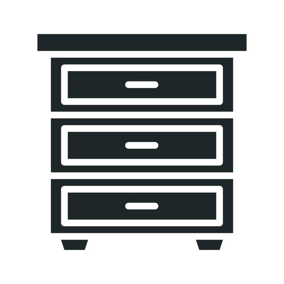 Drawers vector Solid icon. EPS 10 File