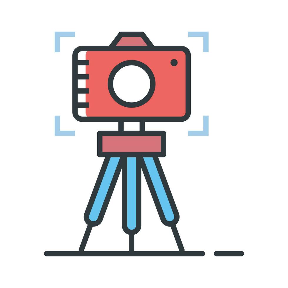 tripod  vector Fill outline icon Illustration.EPS 10