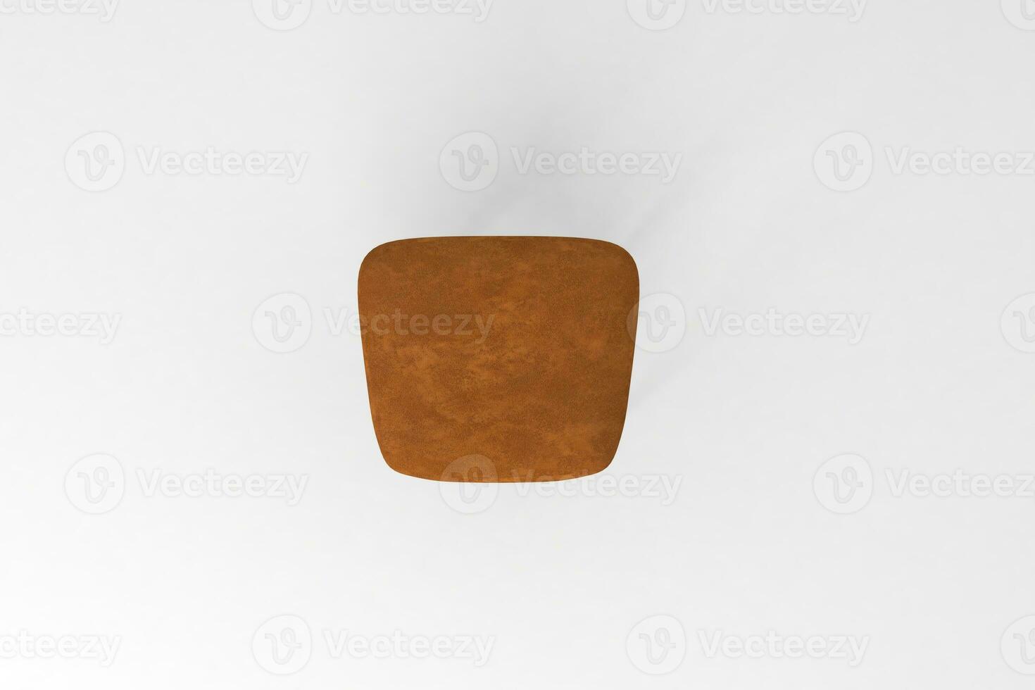 Top view, Modern Chair, minimal concept, Studio shot of stylish chair isolated on white background 3d rendering photo
