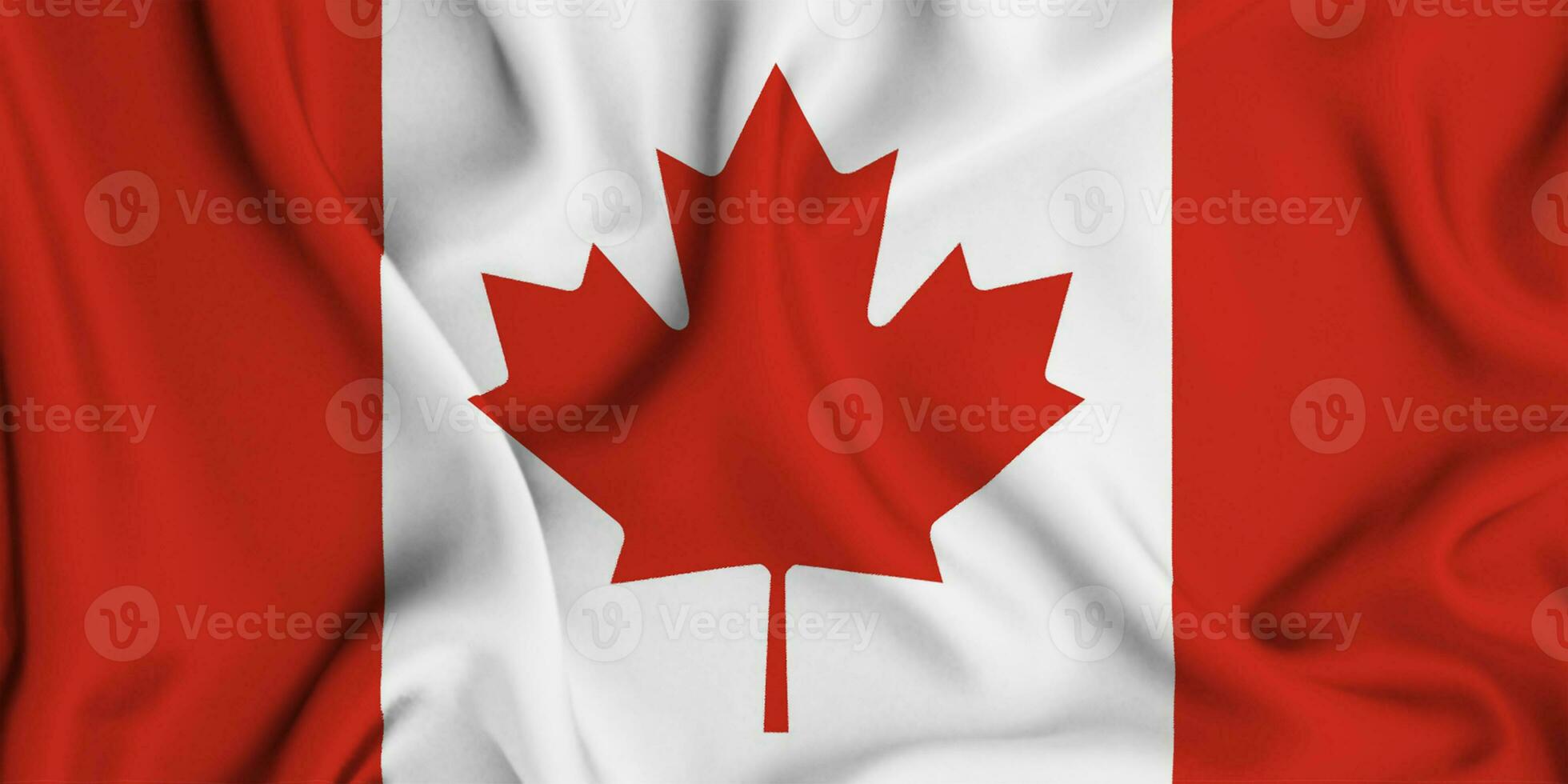 Realistic waving flag of Canada, 3d illustration photo