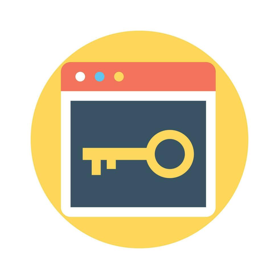 Webpage Security  vector Flat Icon style illustration. EPS 10