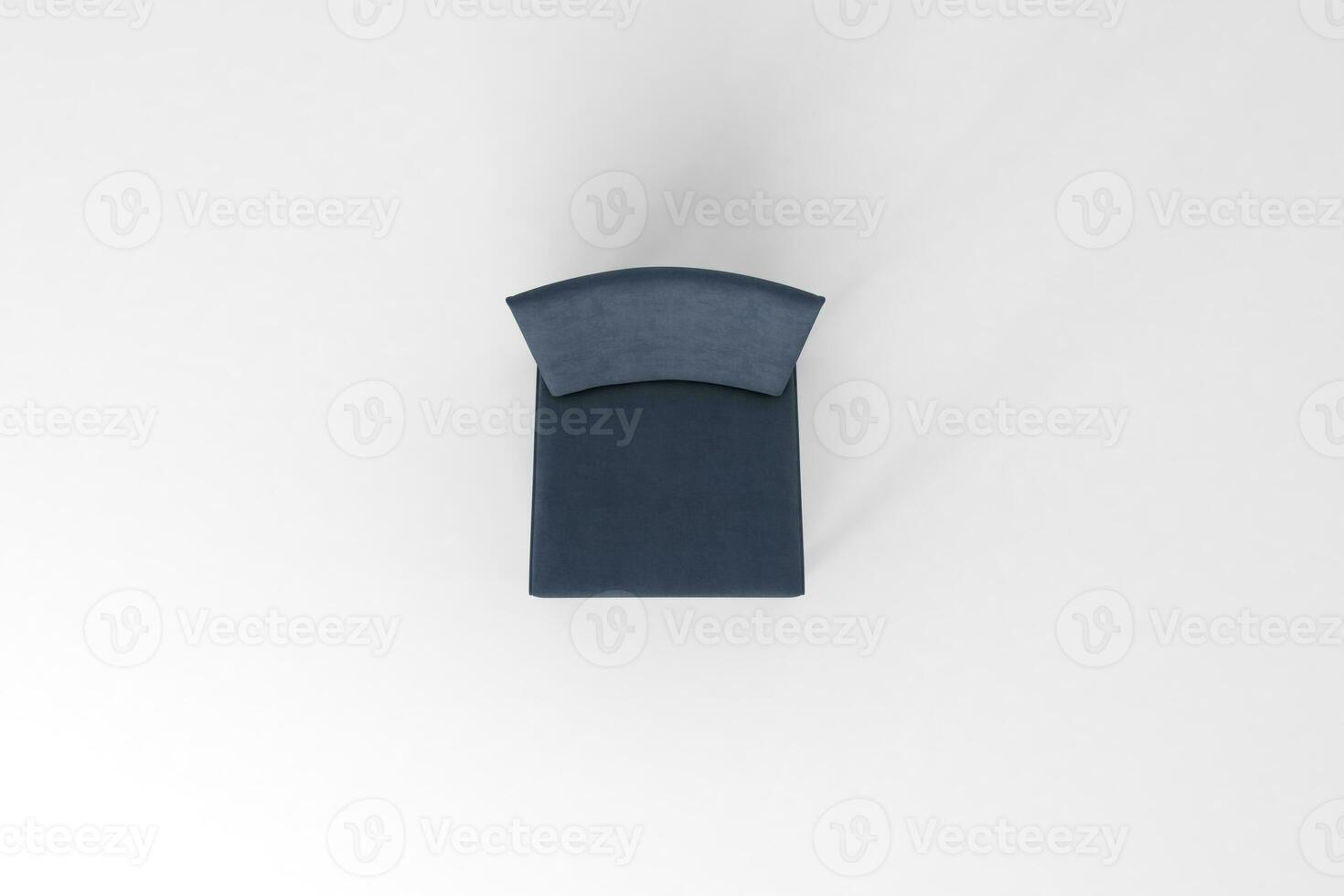 Top view, Modern Chair, minimal concept, Studio shot of stylish chair isolated on white