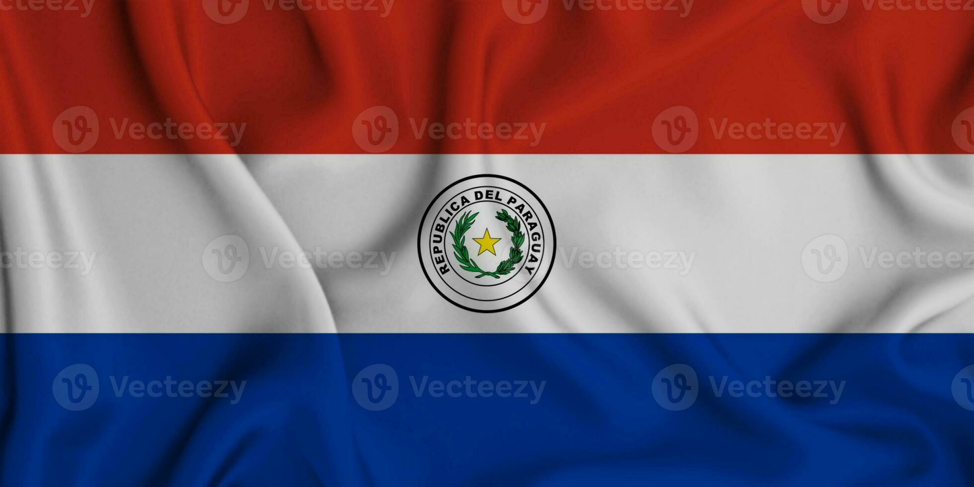Realistic waving flag of Papua New Guinea, 3d illustration photo