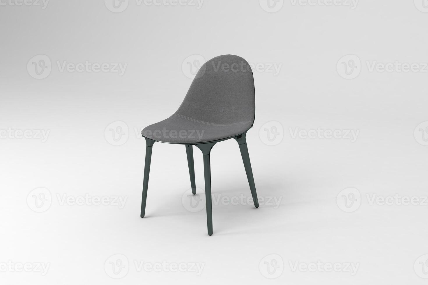 Perspective view, Modern Chair, minimal concept, Studio shot of stylish chair isolated on white background 3d rendering photo