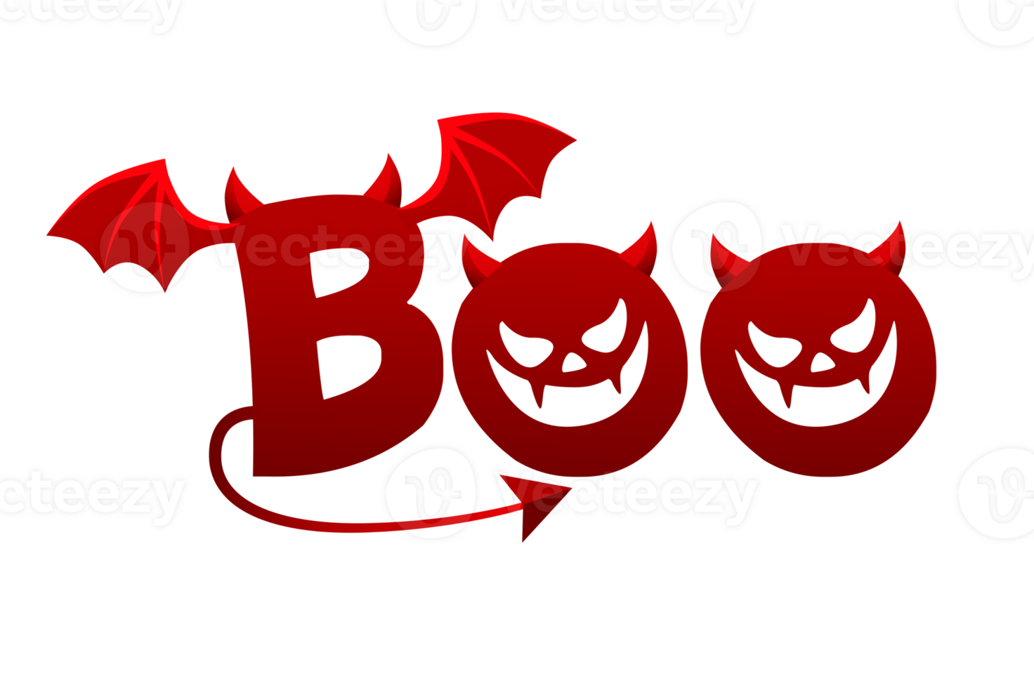 Boo text. Only one single word. Happy Halloween greeting card. png