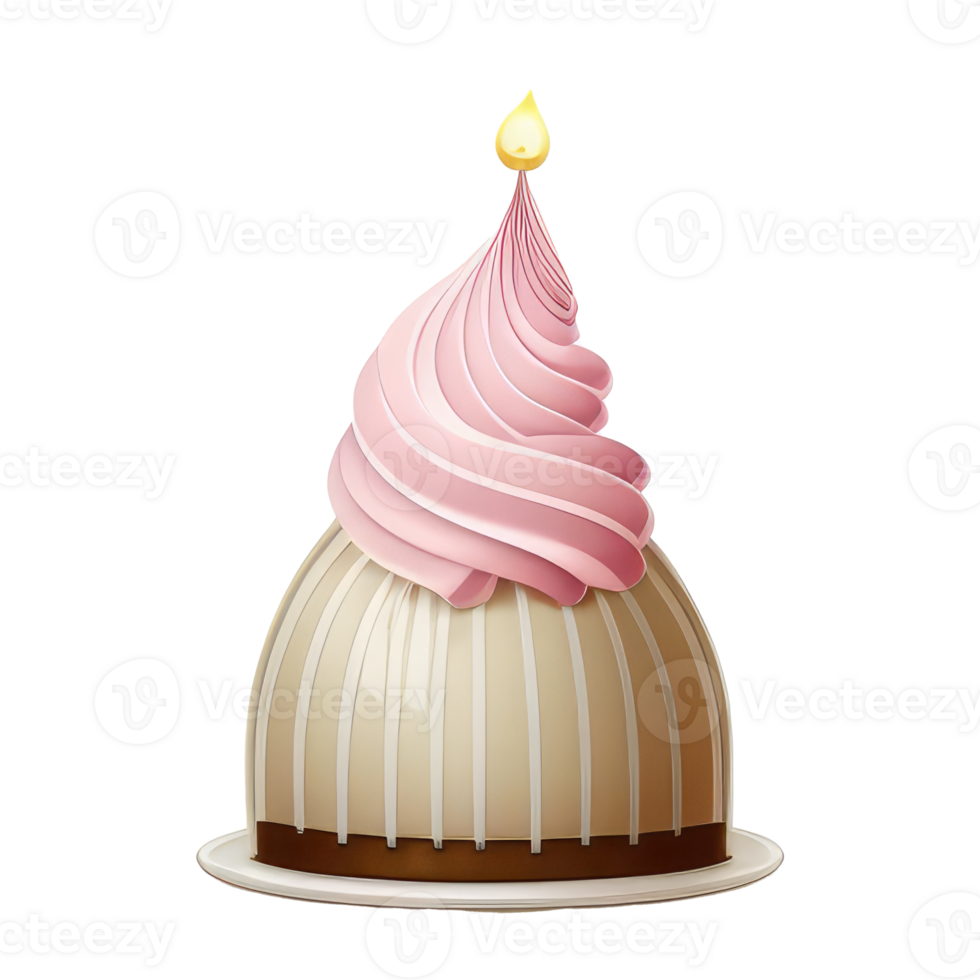 cute Birthday cake with candles . png