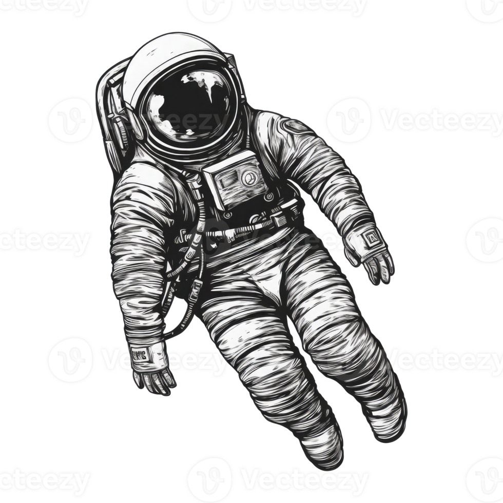 astronaut floating in space . 23529329 PNG