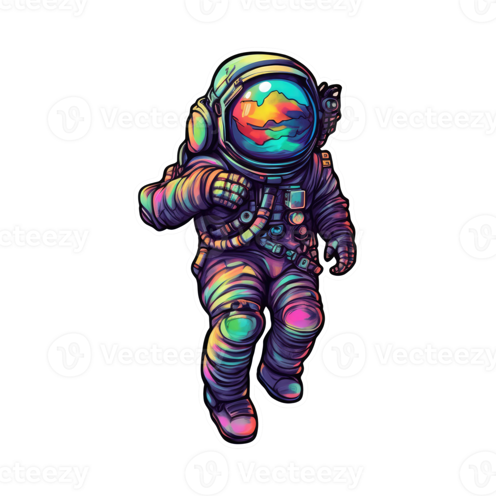 astronaut floating in space . png