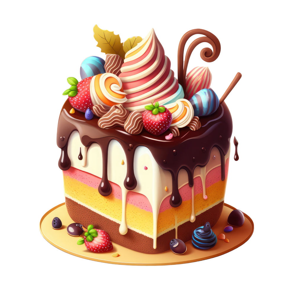 carino torta . ai generato png