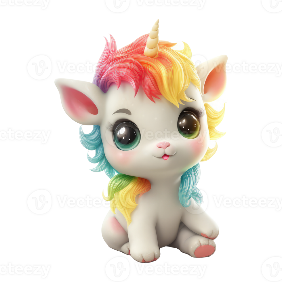 schattig eenhoorn pony . ai gegenereerd png