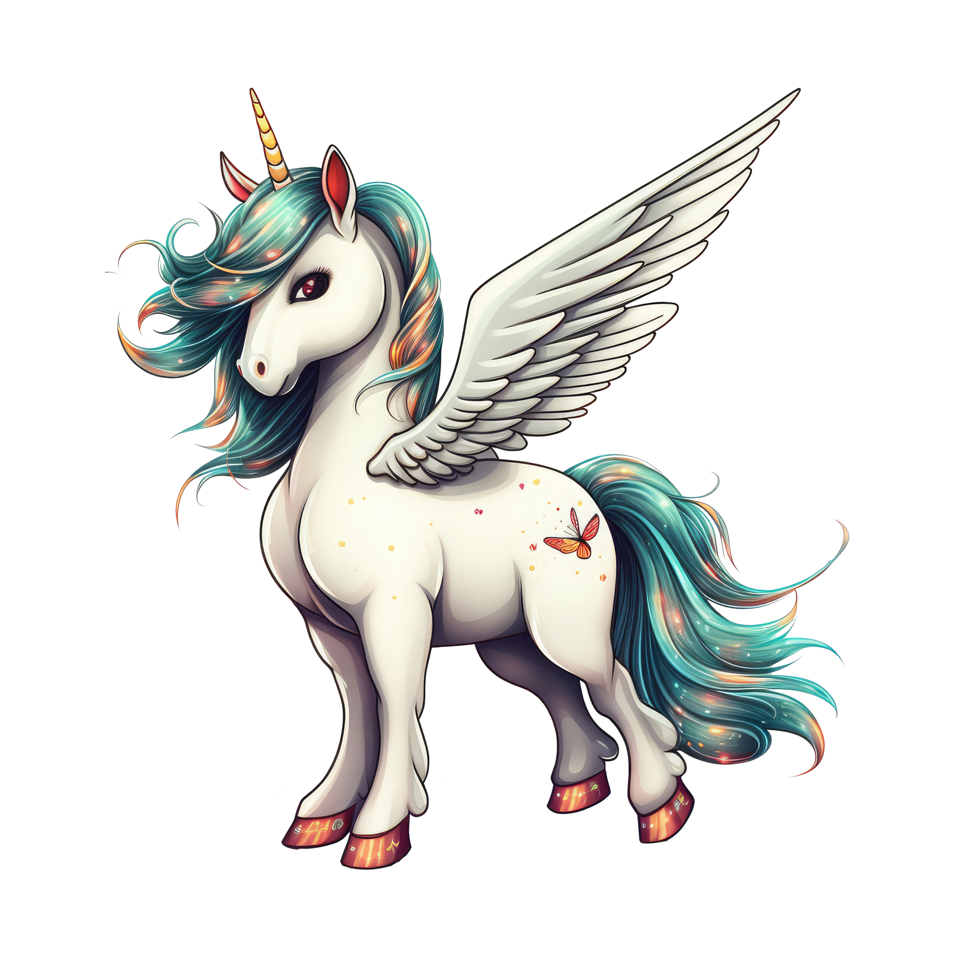 unicorn with wings . 23529376 PNG