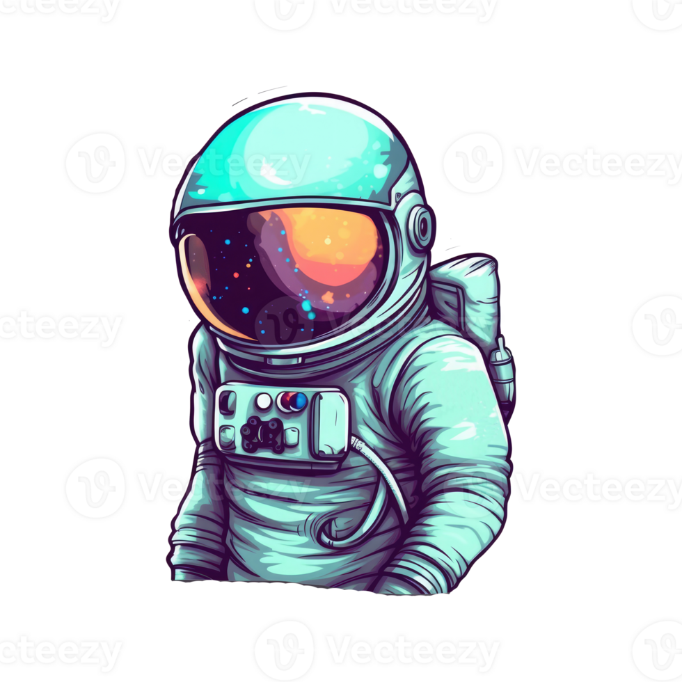 astronaut floating in space . png