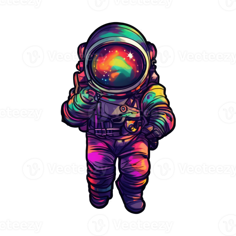 astronaut floating in space . png