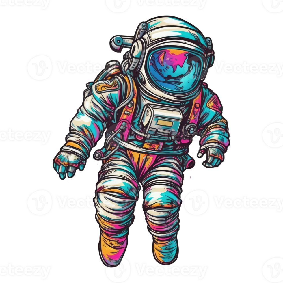 astronaut floating in space . png