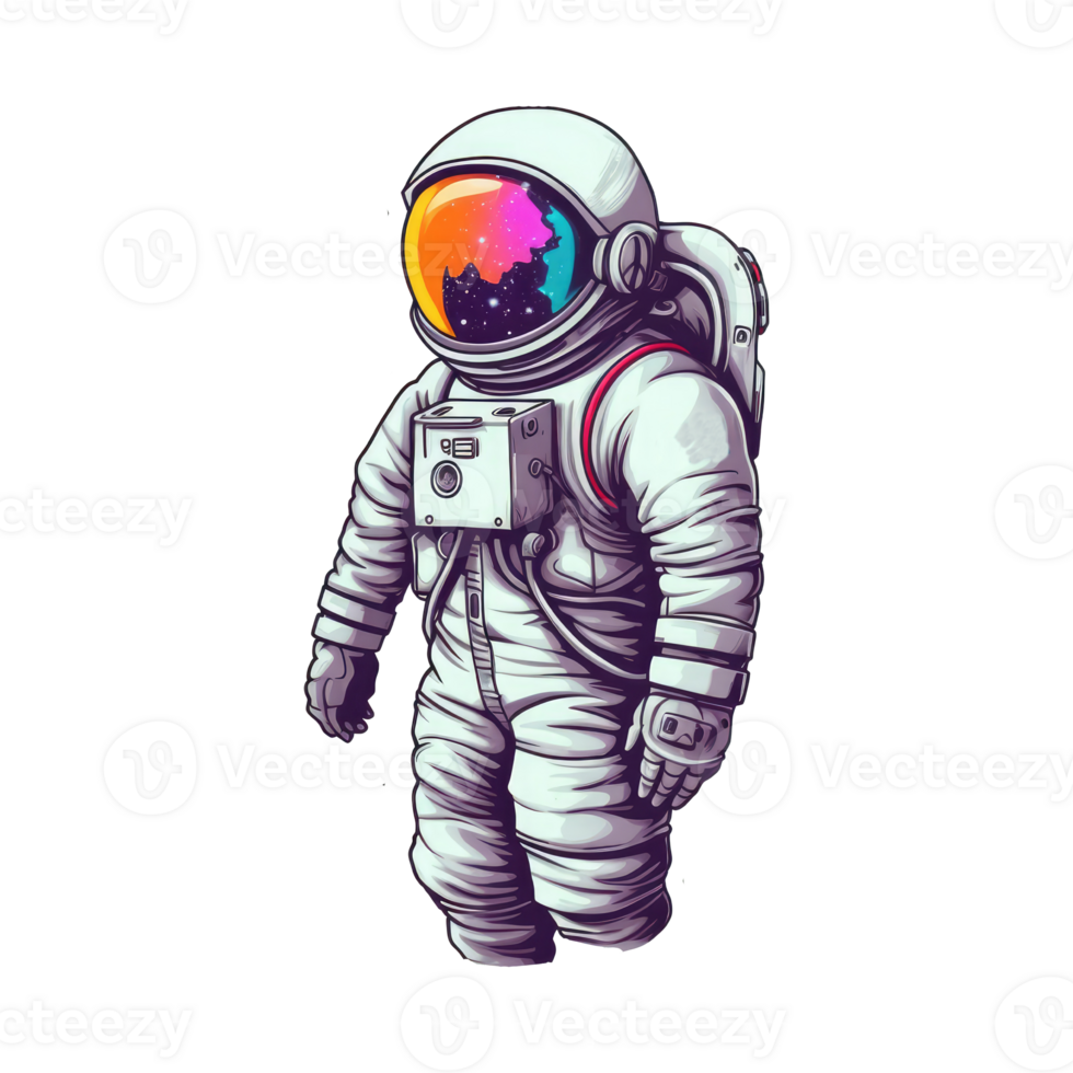 astronaut floating in space . png