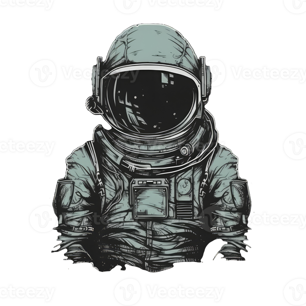 astronaut floating in space . png