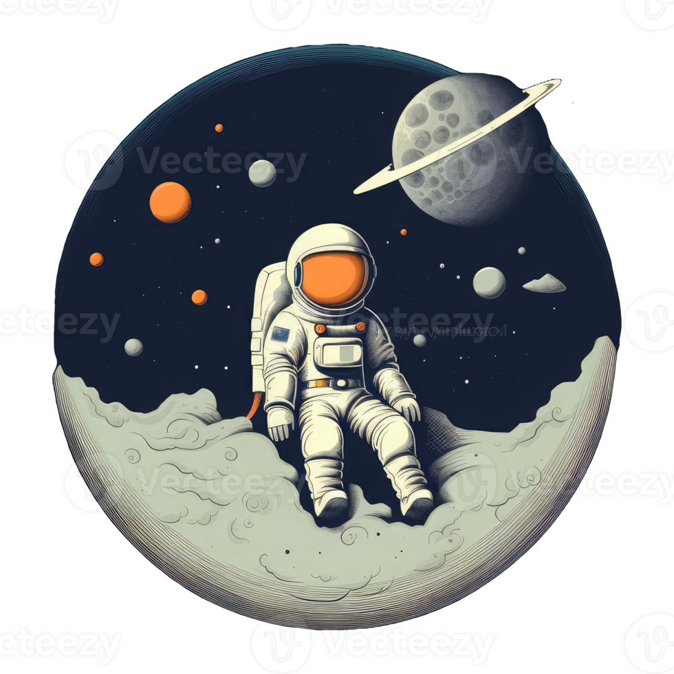 astronaut floating in space . 23529531 PNG