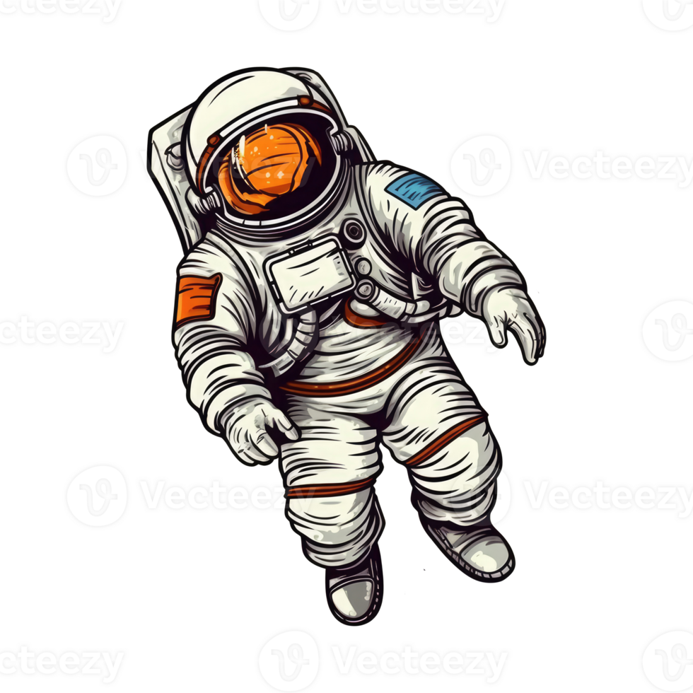astronaut floating in space . 23529532 PNG