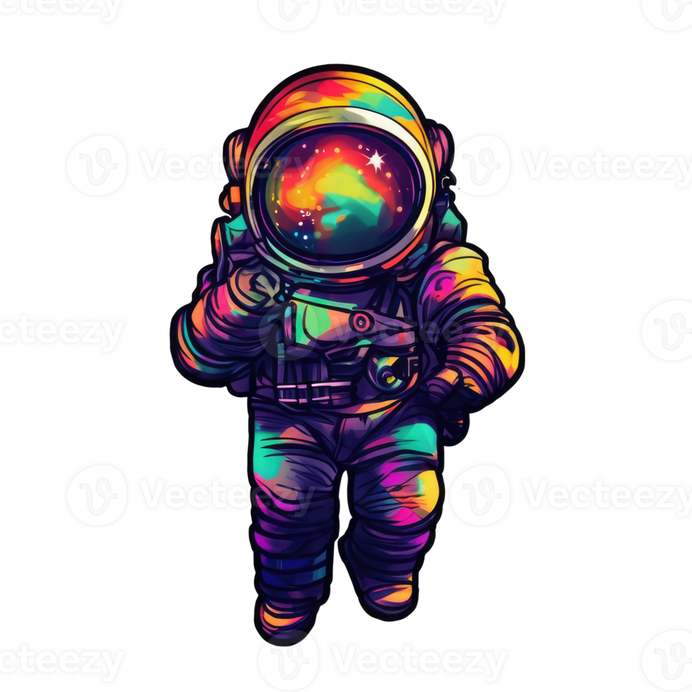 astronaut floating in space . png