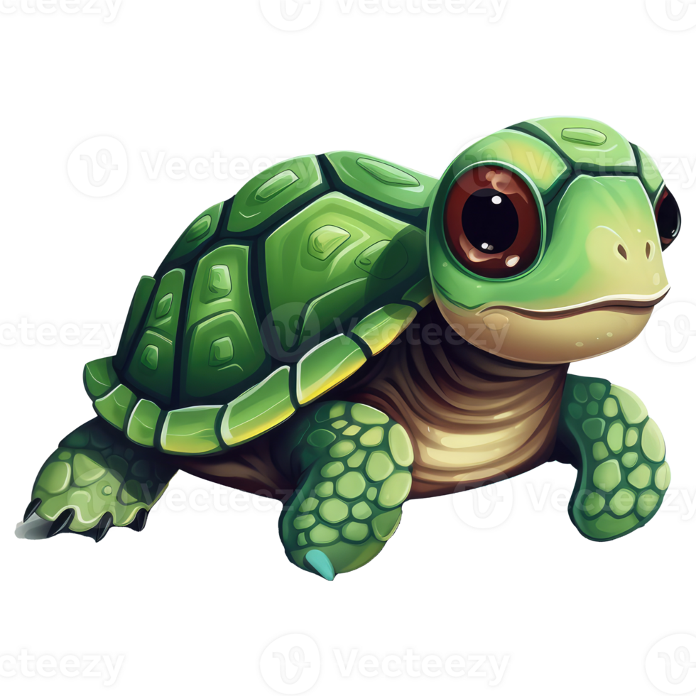 schattig schildpad . ai gegenereerd png