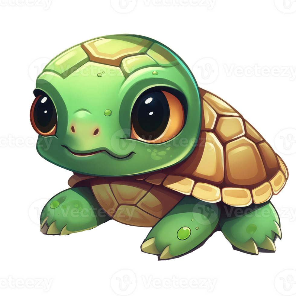 schattig schildpad . ai gegenereerd png