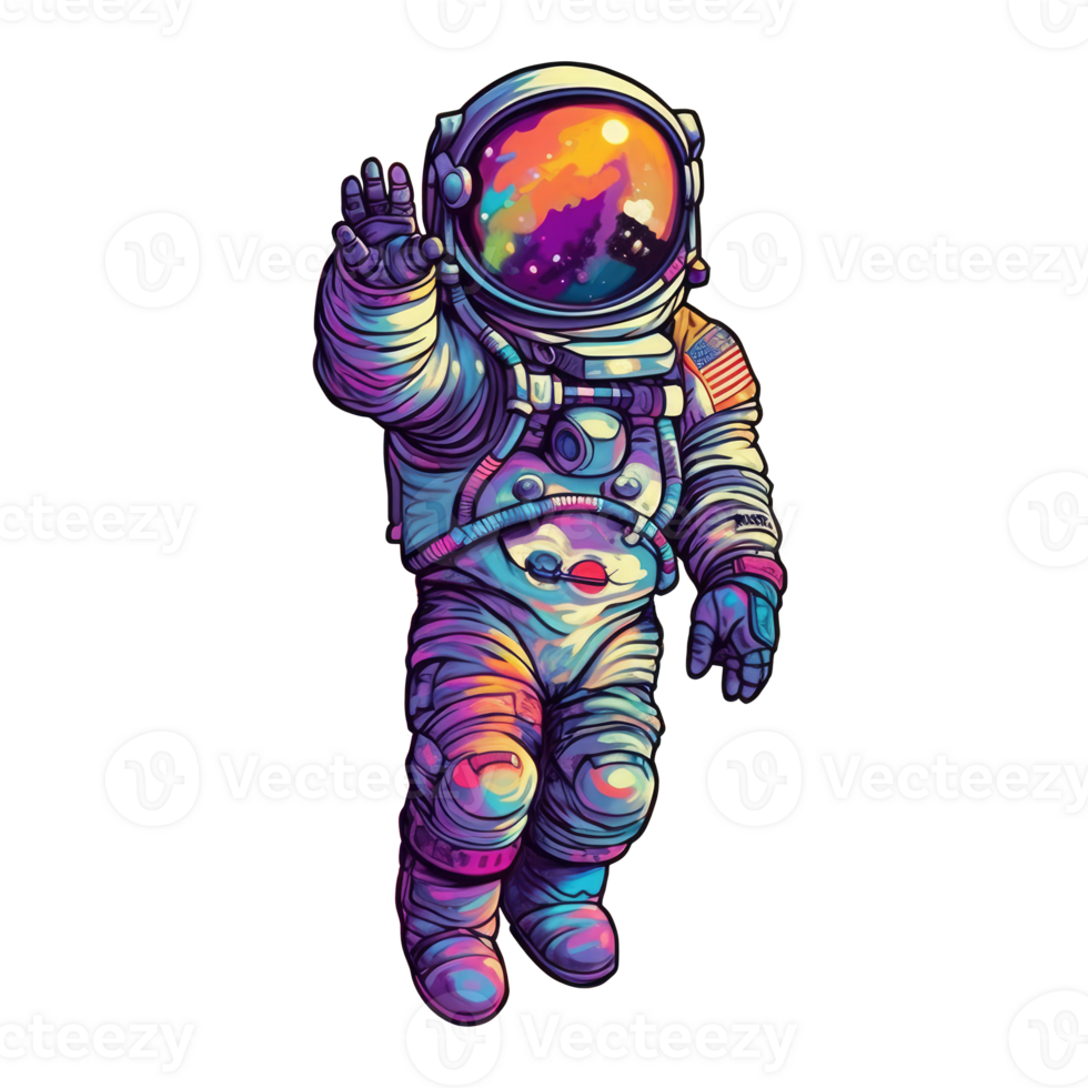 astronaut floating in space . png