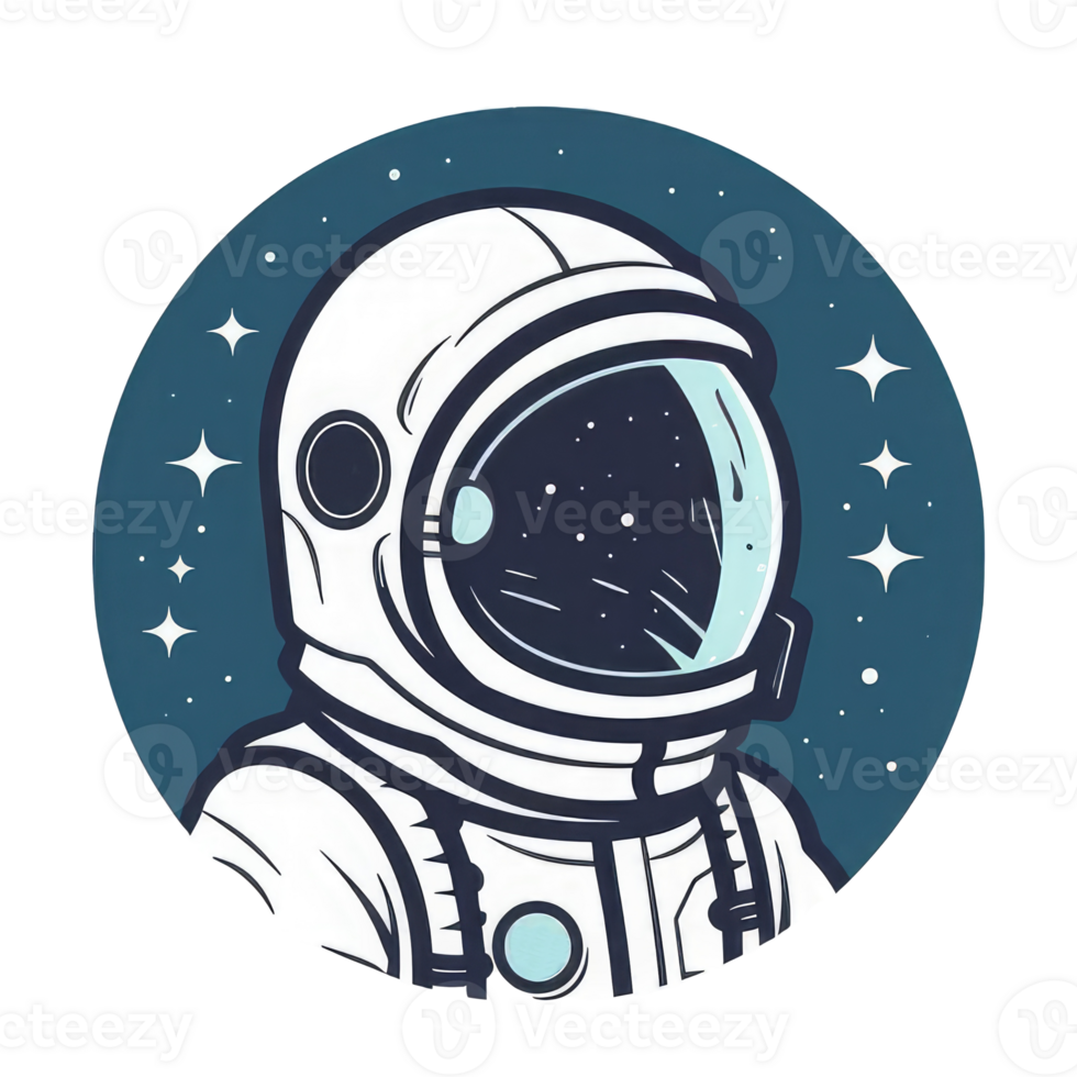 Portrait of astronaut floating in space . png