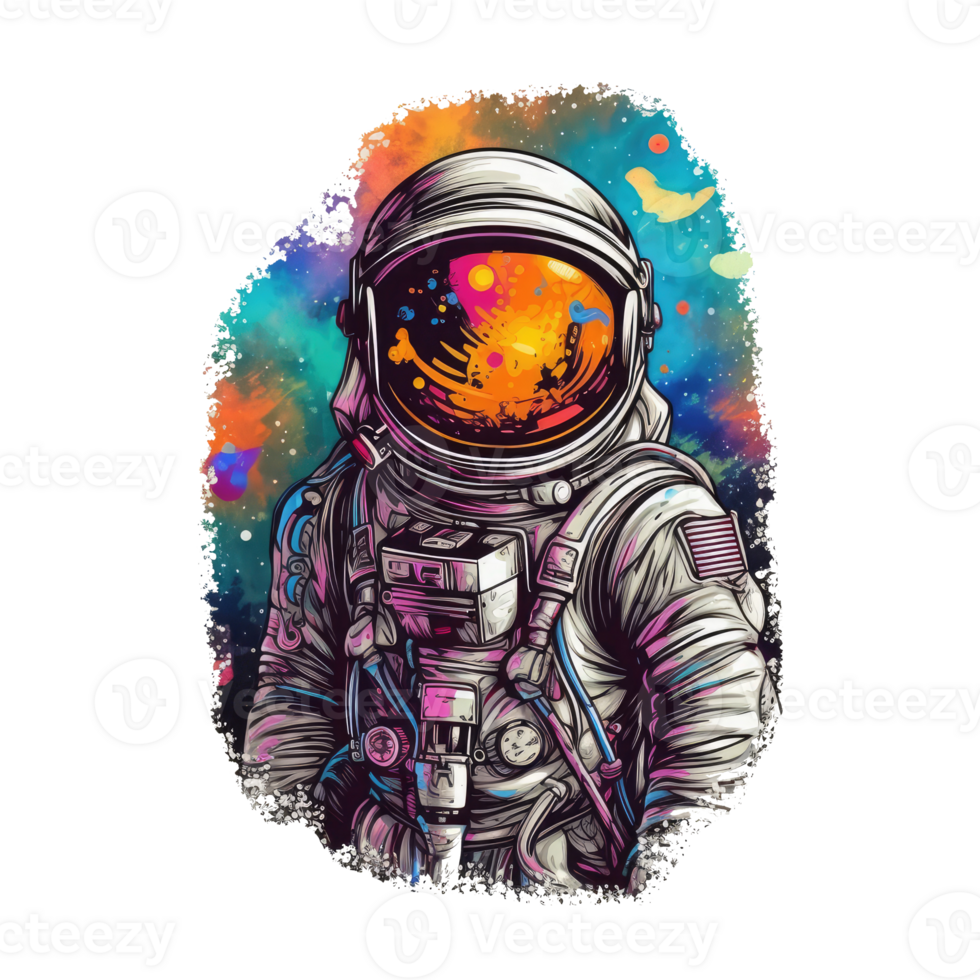 astronaut floating in space . png