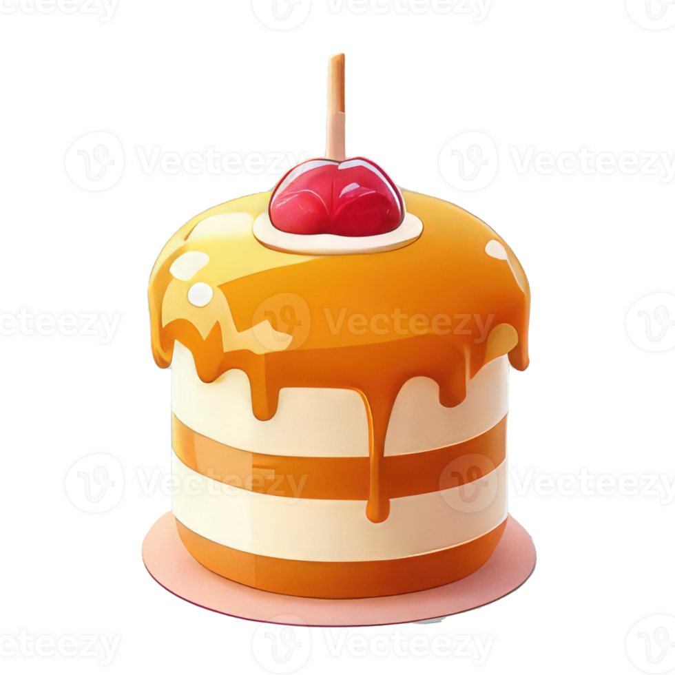 cute Birthday cake with candles . png