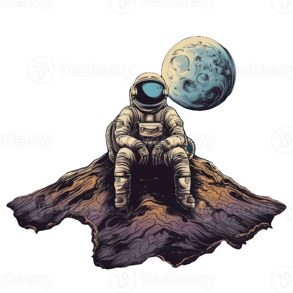 astronaut floating in space . 23529631 PNG