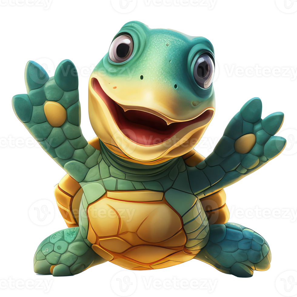 schattig schildpad . ai gegenereerd png