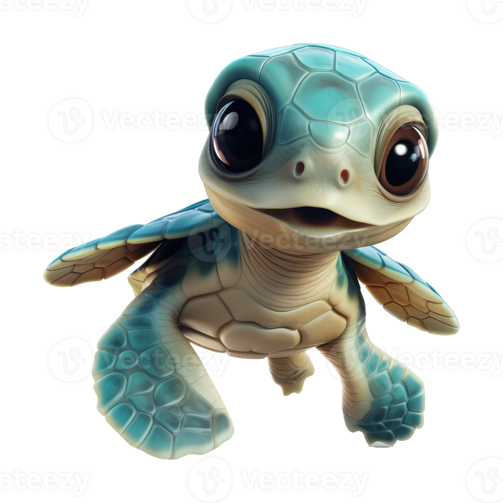 cute turtle . AI Generated 23529697 PNG