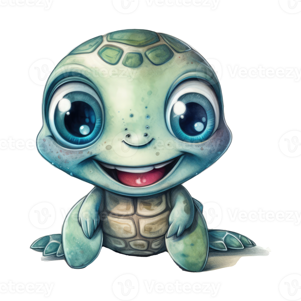 cute turtle . AI Generated 23529700 PNG