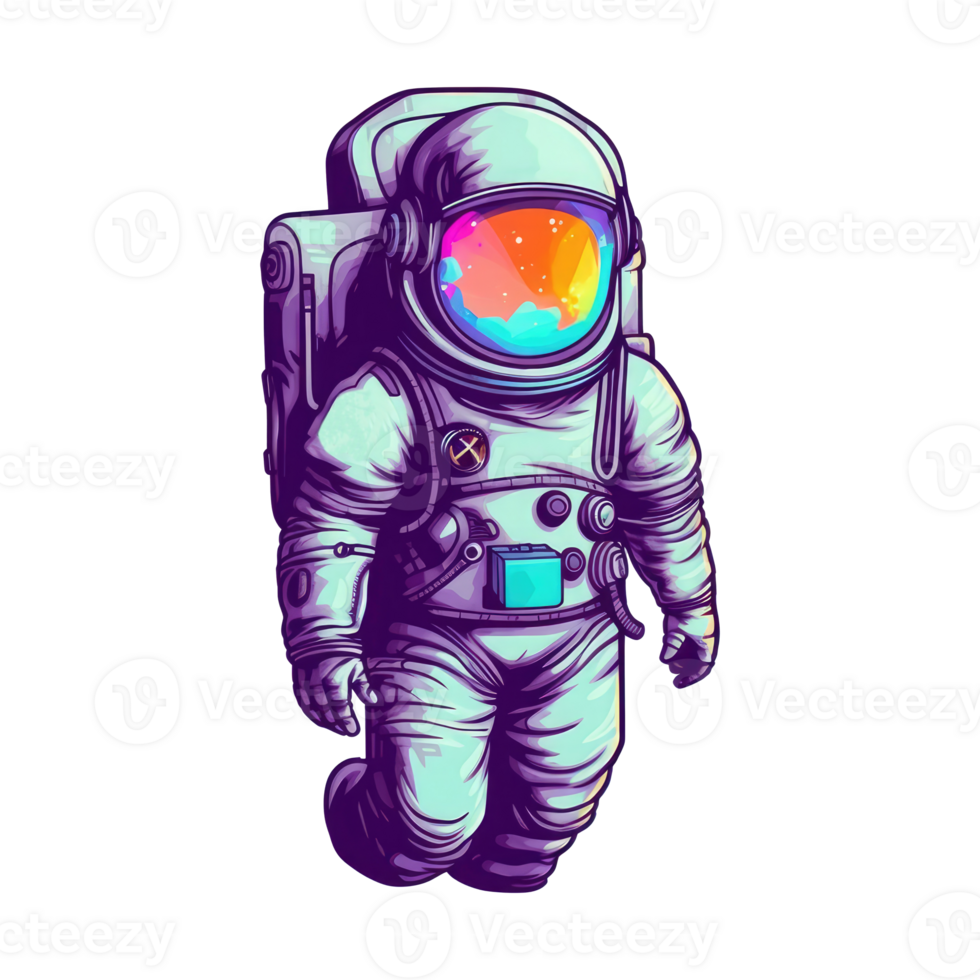 astronaut floating in space . png