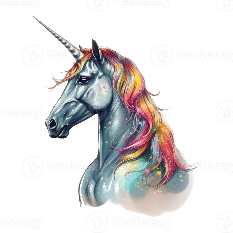 Free unicorn beautiful colorful . AI Generated 23529742 PNG with ...