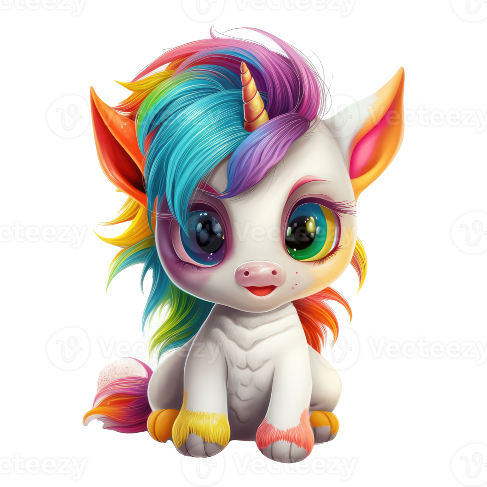 süß Einhorn Pony . ai generiert png