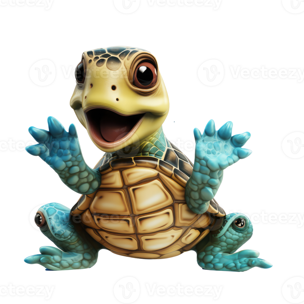 schattig schildpad . ai gegenereerd png