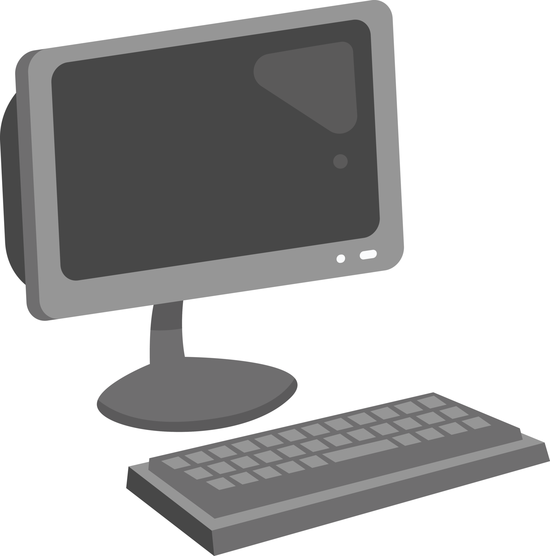 Desktop computer mit monitor und tastatur 23529801 png