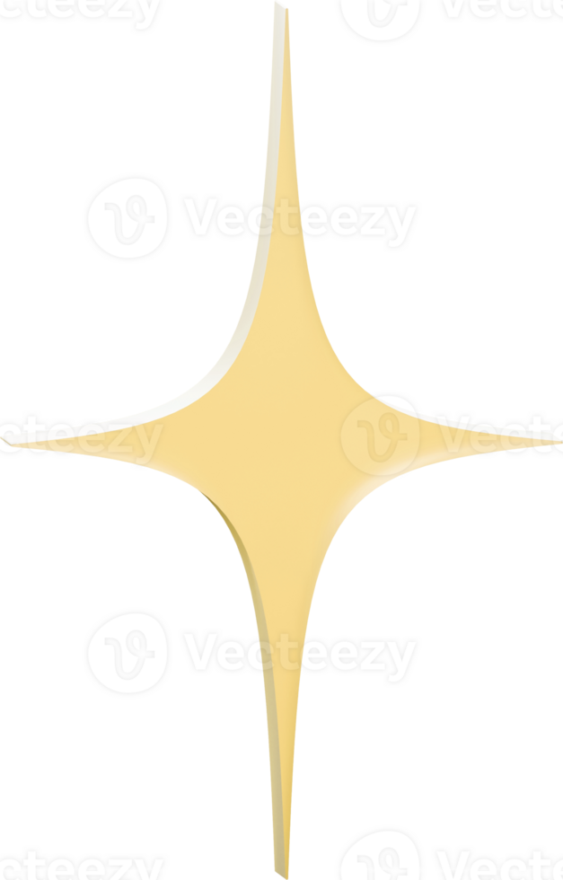 3d pärlar stjärnor isolerat. uppsättning av blinkande stjärnor. png