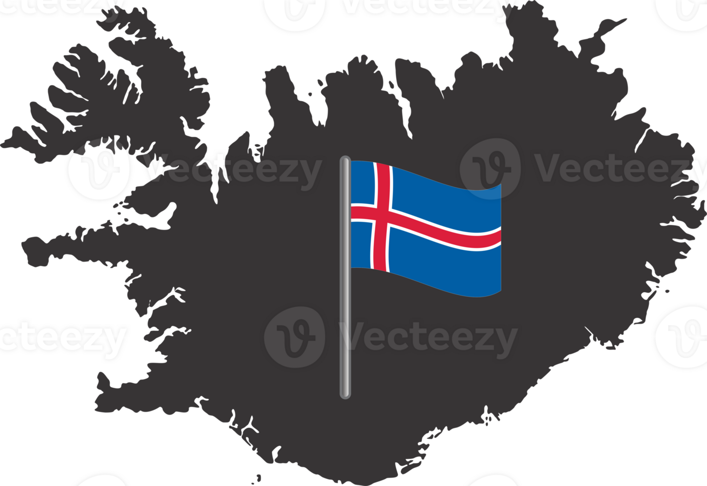 Island Flagge Stift Karte Ort png