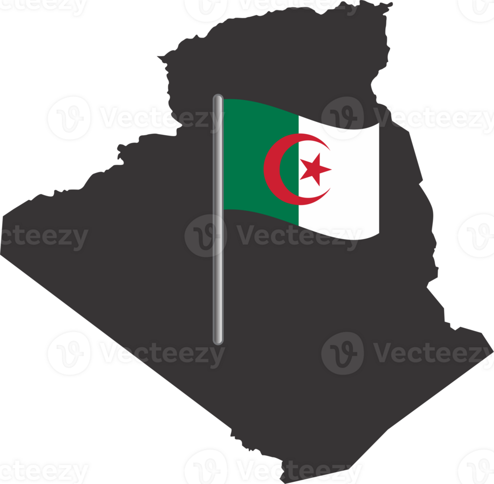 Algeria flag pin map location png