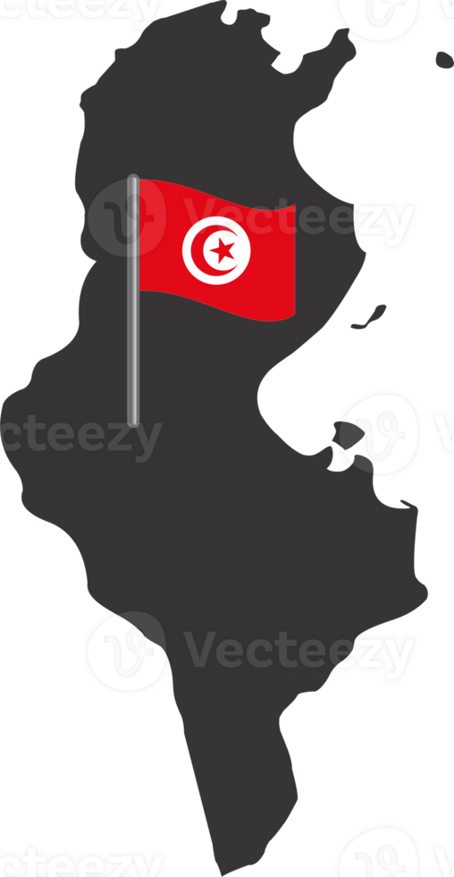 Tunisia flag pin map location png