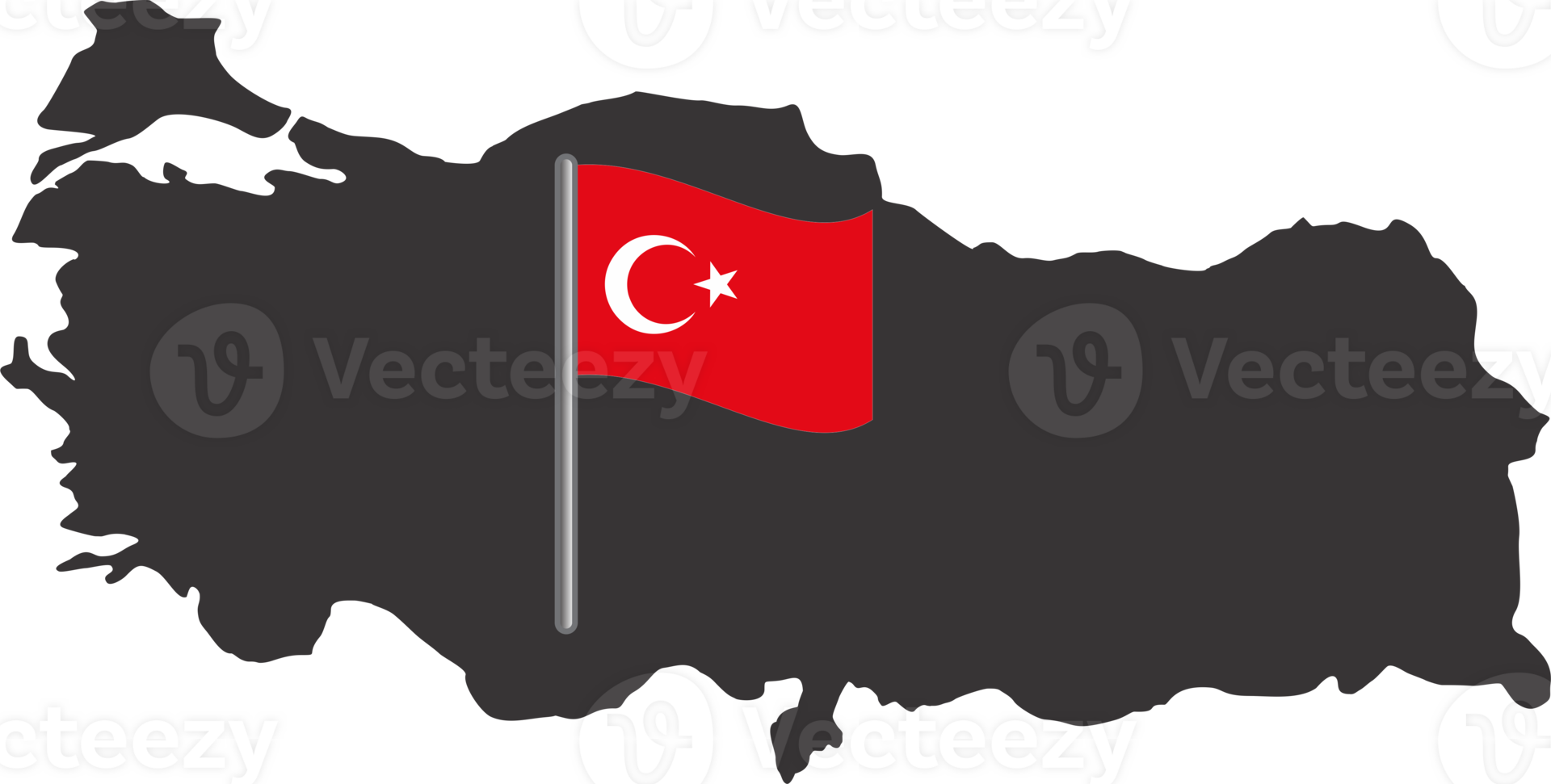 Turkey flag pin map location png
