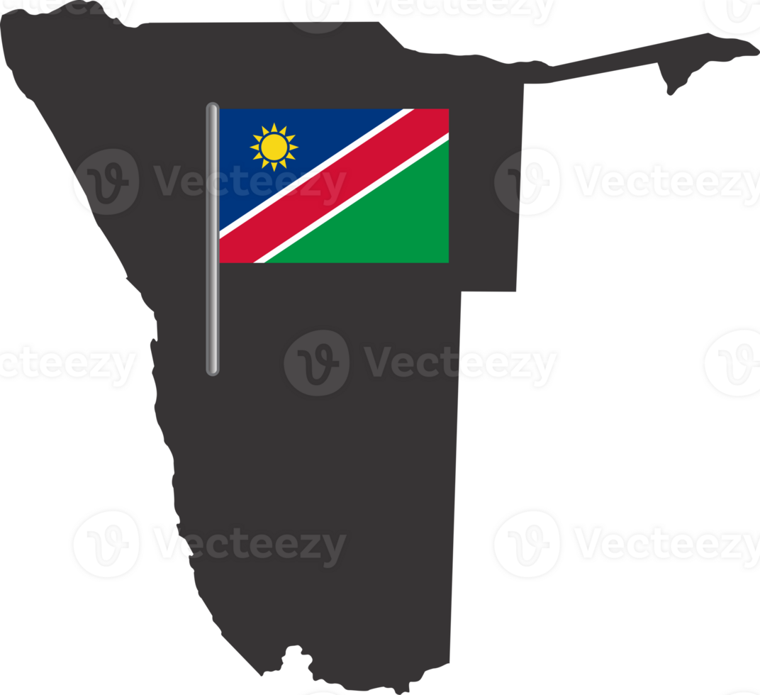 Namibia flag pin map location png