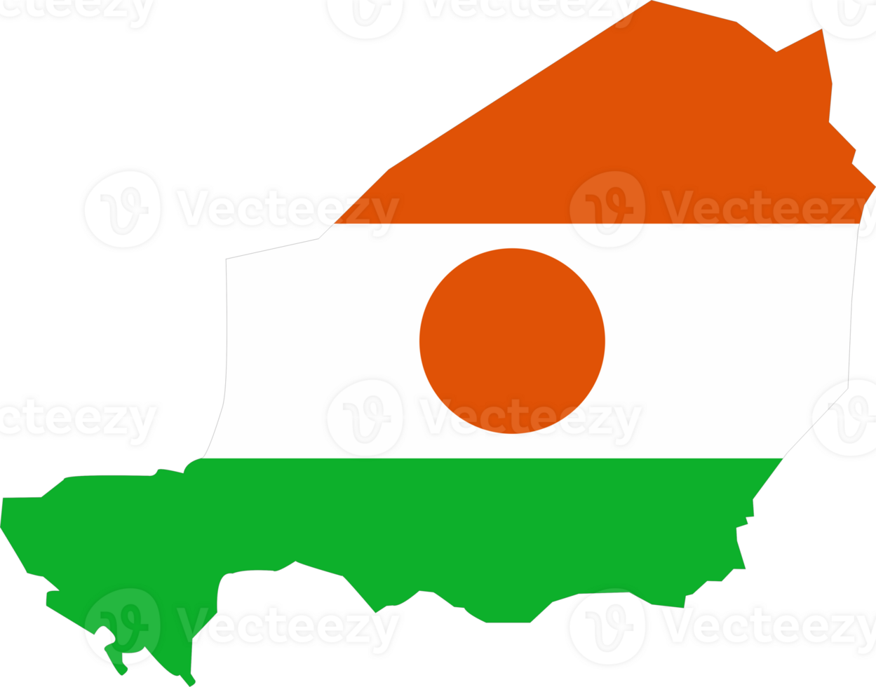Niger flag pin map location png
