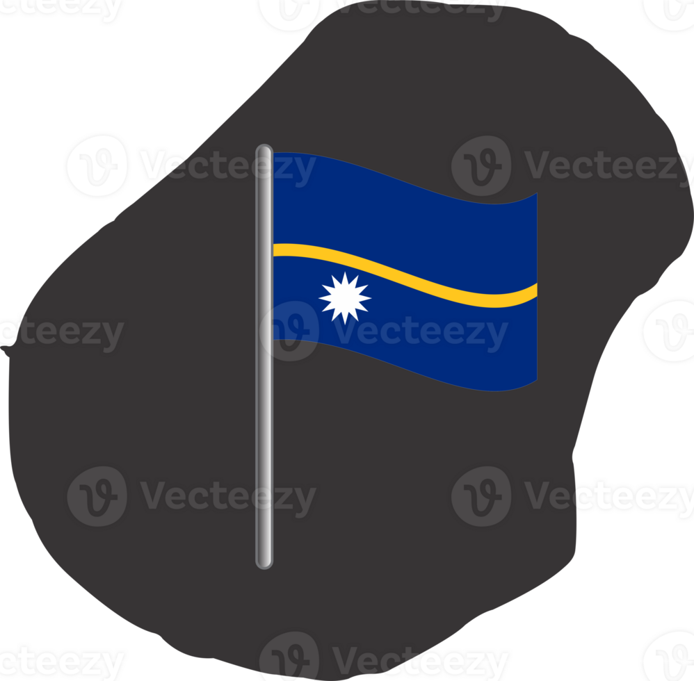 Nauru flag pin map location png